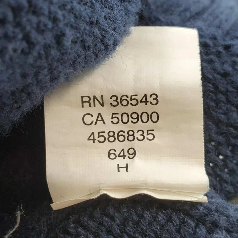 IZOD Men's Classic-Fit Marled Button-Neck Navy Blue Sweater Size Medium - Picture 7 of 10